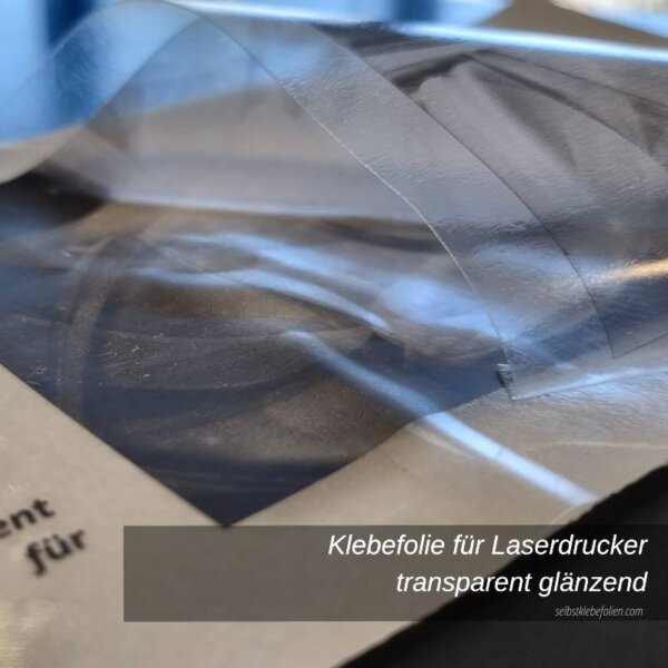 Klebefolie für Laserdrucker transparent glänzend