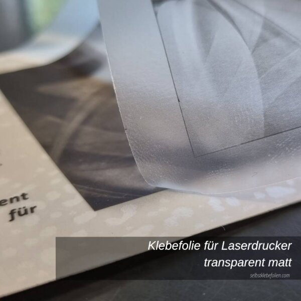 Klebefolie für Laserdrucker transparent matt