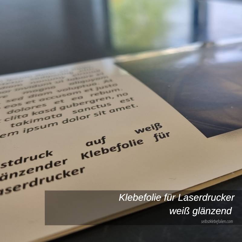 Klebefolie für Laserdrucker weiß glänzend