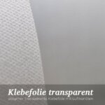 polymer  transparente Klebefolie einfach verkleben mit Luftkanälen